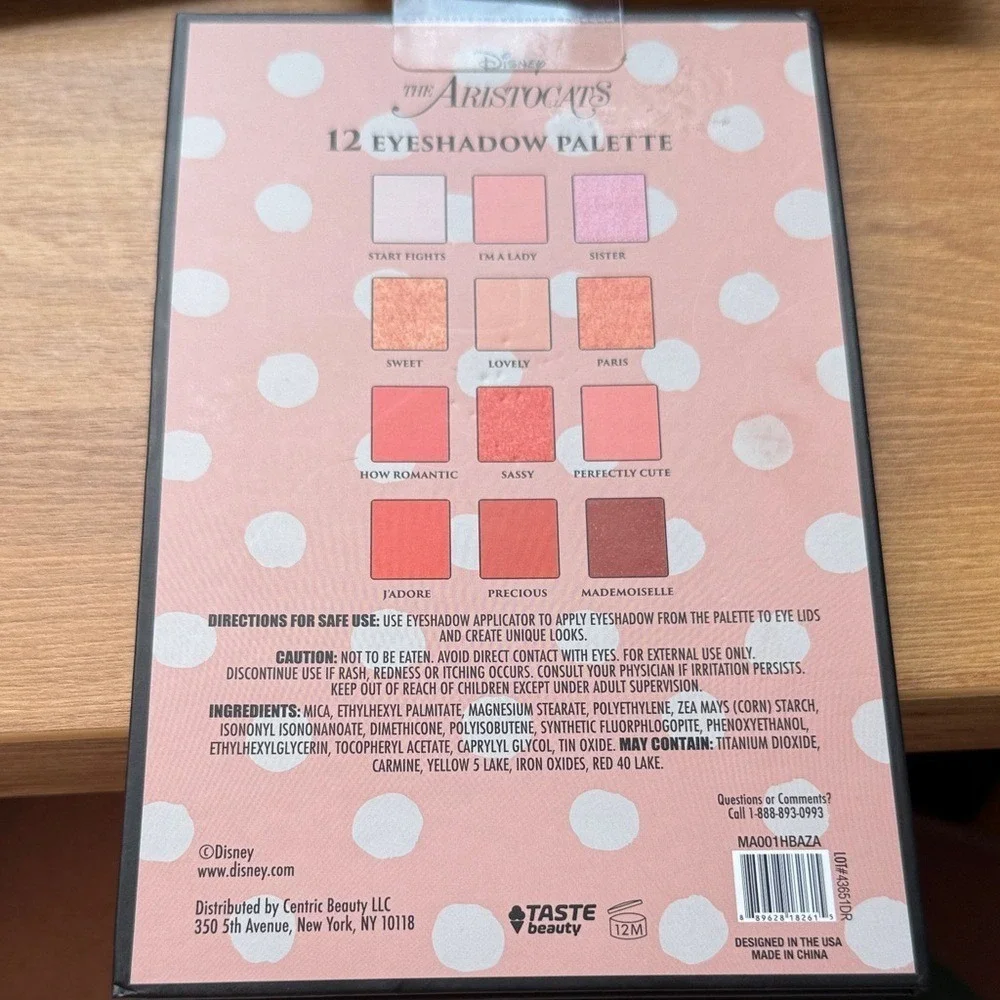 Disney The Aristocats Marie Eyeshadow Palette 12 Shades Taste‎ Beauty New